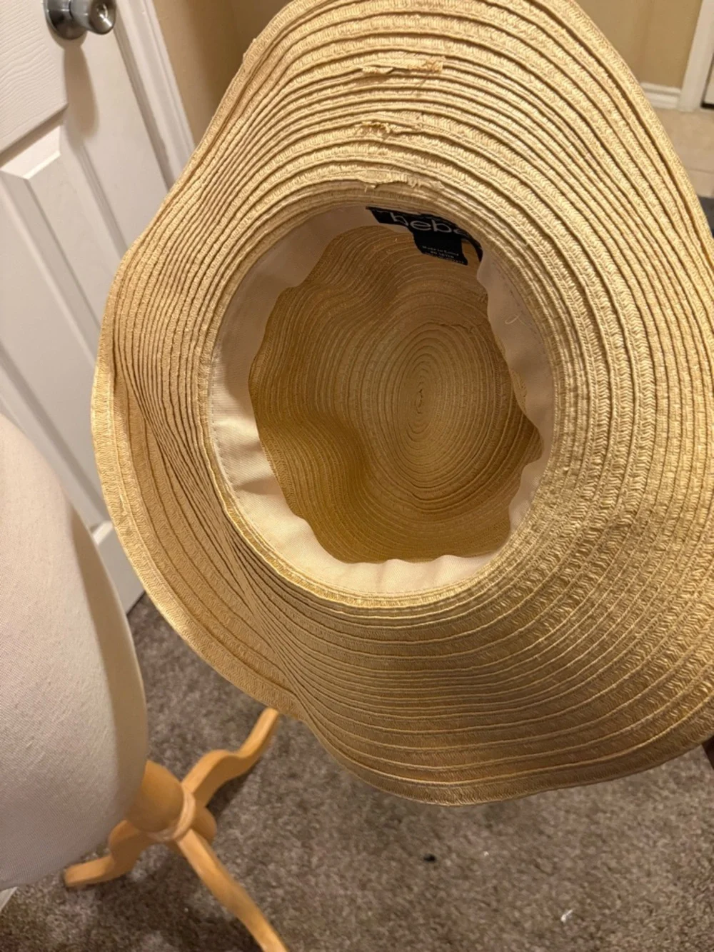 Y2K Bebe Floppy Wide Brim Straw Hat